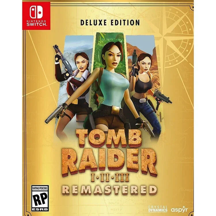 Tomb Raider I-III Remastered Trilogy Deluxe Edition Nintendo Switch